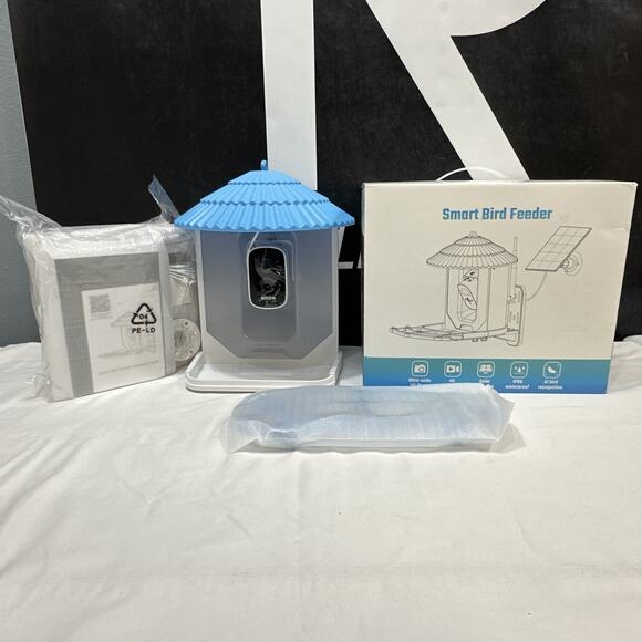 Bird Feeder with Camera with AI Solar Panel Smart Bird House with Cam Live View - Picture 1 of 14